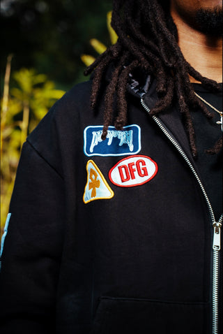 “Midnight” Logos Zip Up Hoodie