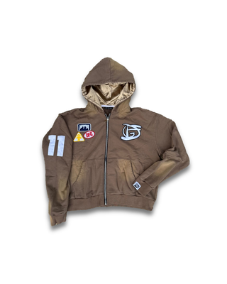 “Camel” Logos Zip Up Hoodie