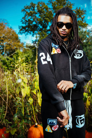 “Midnight” Logos Zip Up Hoodie