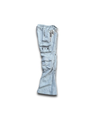 “Black” Stacked Cargo Sweatpants