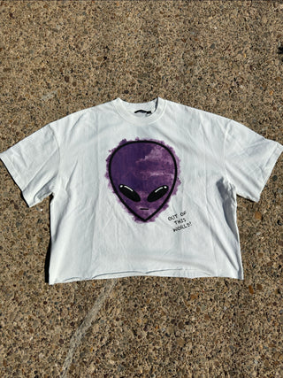 “OOTW” Purple Cropped Alien Tee