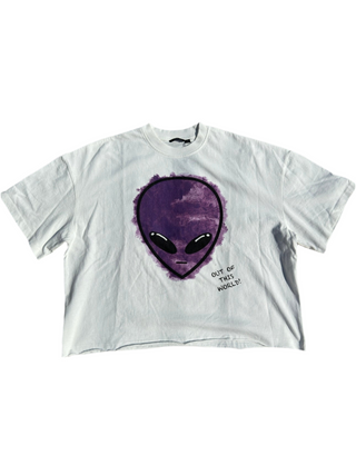 “OOTW” Purple Cropped Alien Tee