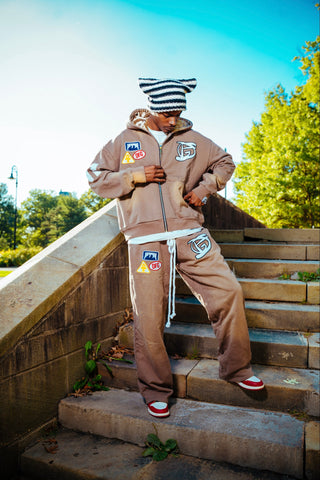 “Camel” Logos Zip Up Hoodie