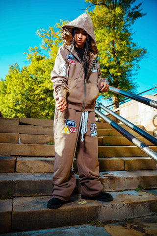 “Camel” Logos Zip Up Hoodie