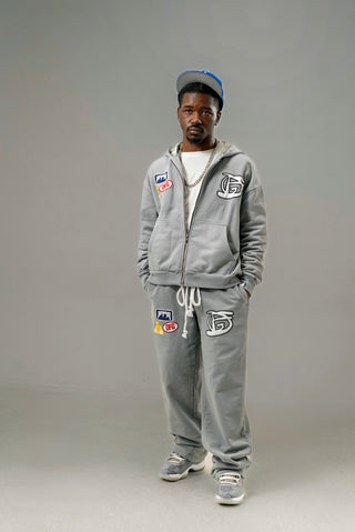 “Cool Grey” Logos Sweatpants
