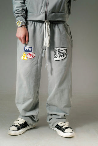 “Cool Grey” Logos Sweatpants