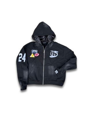 “Midnight” Logos Zip Up Hoodie