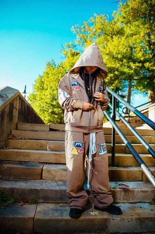 “Camel” Logos Zip Up Hoodie