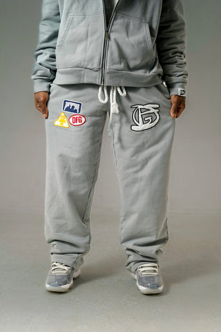 “Cool Grey” Logos Sweatpants