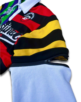 “OMG” Striped Rugby Shirt