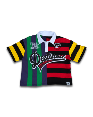 “OMG” Striped Rugby Shirt