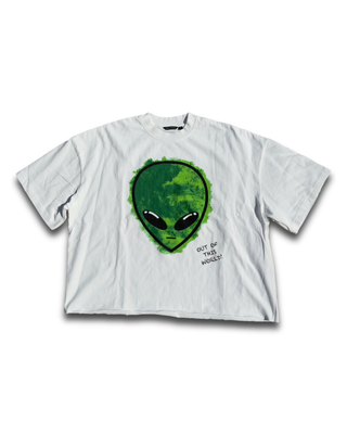 “OOTW” Green Cropped Alien Tee
