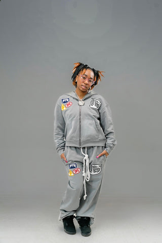“Cool Grey” Logos Sweatpants